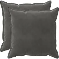 vidaXL Kissenbezug 2 pcs HOUTEN Dunkelgrau 70 x 70 cm Samt
