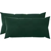 vidaXL Kissenbezug 2 pcs HEERLEN Dunkelgrün 40 x 70 cm Samt