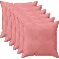 vidaXL Kissenbezug 6 pcs HOUTEN Rosa 80 x 80 cm Samt