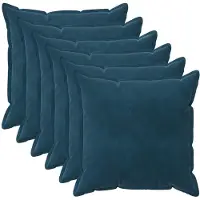 vidaXL Kissenbezug 6 pcs HOUTEN Blau 65 x 65 cm Samt