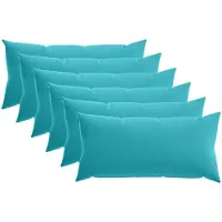 vidaXL Kissenbezug 6 pcs HEERLEN Türkis 40 x 80 cm Polyester