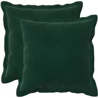 vidaXL Kissenbezug 2 pcs HOUTEN Dunkelgrün 50 x 50 cm Samt