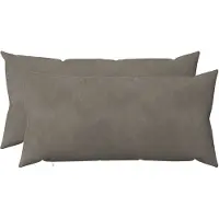 vidaXL Kissenbezug 2 pcs HEERLEN Hellgrau 40 x 70 cm Samt