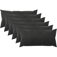 vidaXL Kissenbezug 6 pcs HEERLEN Schwarz 40 x 70 cm Samt