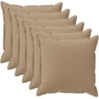 vidaXL Kissenbezug 6 stk. HOUTEN Taupe 40 x 40 cm Polyester
