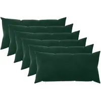 vidaXL Kissenbezug 6 pcs HEERLEN Dunkelgrün 40 x 70 cm Samt