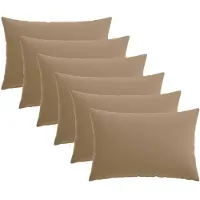 vidaXL Kissenbezug 6 stk. HEERLEN Taupe 30 x 50 cm Polyester