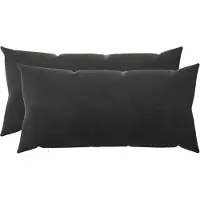 vidaXL Kissenbezug 2 pcs HEERLEN Schwarz 40 x 70 cm Samt