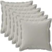 vidaXL Kissenbezug 6 stk. HOUTEN Grau 80 x 80 cm Polyester