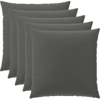 vidaXL Kissenbezug 6 pcs HEERLEN Anthrazit 80 x 80 cm Polyester