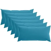 vidaXL Kissenbezug 6 pcs HEERLEN Himmelblau 40 x 70 cm Polyester