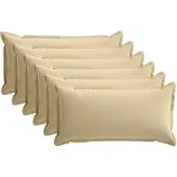 vidaXL Kissenbezug 6 stk. HOUTEN Beige 40 x 80 cm Polyester