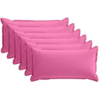 vidaXL Kissenbezug 6 stk. HOUTEN Rosa 40 x 80 cm Polyester