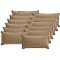 vidaXL Kissenbezug 12 stk. HOUTEN Taupe 40 x 80 cm Polyester