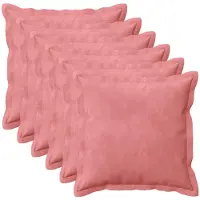 vidaXL Kissenbezug 6 pcs HOUTEN Rosa 50 x 50 cm Samt