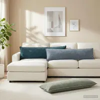 vidaXL Kissenbezug HOUTEN Blau 40 x 145 cm Chenille-Stoff