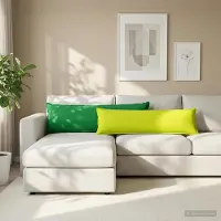 vidaXL Kissenbezug 2 stk. HOUTEN Hellgrün 40 x 145 cm Polyester