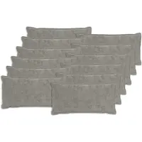 vidaXL Kissenbezug 12 stk. HOUTEN Hellgrau 40 x 80 cm