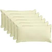 vidaXL Kissenbezug 6 stk. HOUTEN Creme 40 x 80 cm Polyester