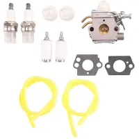 Melitt C1UH142 Vergaser mit Kraftstoffleitungs-Einstellsatz für Homelite UT-085801 UT-21947 Craftsman 26CC Kantenschneider