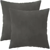 vidaXL Kissenbezug 2 pcs HEERLEN Dunkelgrau 40 x 40 cm Samt