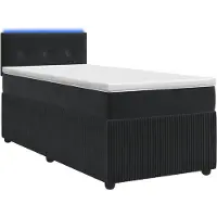 vidaXL Boxspringbett mit Matratze Schwarz 100 x 200 cm Samt