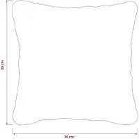 vidaXL Kissenbezug 6 pcs HEERLEN Schwarz 30 x 30 cm Samt