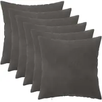 vidaXL Kissenbezug 6 pcs HEERLEN Dunkelgrau 35 x 35 cm Samt