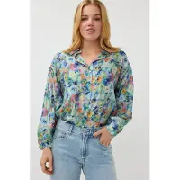 Esqualo Blouse Oversized Utopia Flower Print Größe: 36 | Longsleeves Outlet | Damen