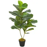 Décoshop26 - Künstliche Pflanze mit Topf grüne Feigenblätter 90 cm Innendekoration DEC022017 DEC022017