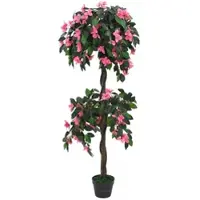 Décoshop26 - Künstliche Rhododendronpflanze mit Topf 155 cm grün und rosa DEC021947 DEC021947