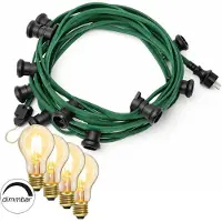 SPICELITE Illu-/Partylichterkette 10m - Außenlichterkette grün - 10 dimmbare LED Glühbirnen