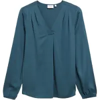 Comma Viskosebluse mit Faltendetails