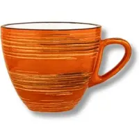 Wilmax Tasse 300 ml Orange Porzellan, 6er Set