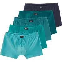 H.I.S. Boxer "Boxershorts für Jungen" Packung, 5 Stk. unifarben, mit Markenlabel, Baumwollmischung