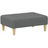 Décoshop26 - Hocker/Fußhocker 77 x 55 x 31 cm aus grauem Stoff DEC030333