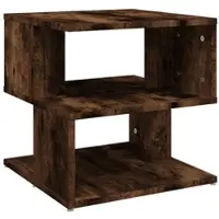 Décoshop26 - Beistelltisch mit Ablagefläche 40 x 40 x 40 cm braunes Holzwerkstoff DEC032385