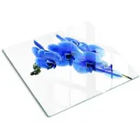 Tulup GLASPLATTE 60x52 cm Blaue Orchidee