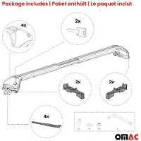 Aurilis Dachträger Grundtäger für Renault 4 E-Tech 2025-2026 100kg Aluminium Grau 2x
