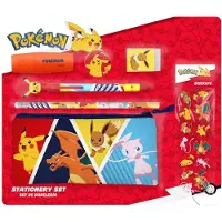 Nintendo Pokémon Schreinset mit Federmäppchen 7 teilig Schulset
