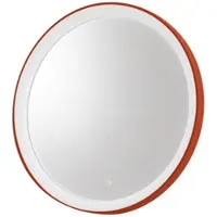 Gea Luce KRIZIA A/M – Dimmbare 30-W-LED-Wandleuchte mit Spiegel, Touch-Bedienung, Farbtemperatur 3000–4000 K, beschlagfrei, Terrakotta-Finish – Gealuce