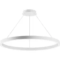 Gea Luce Criseide Edelstahl-Pendelleuchte, weiß – Integrierte LED, 100 W, 4000 lm, 3000 K, dimmbar, Doppelabstrahlung, Aluminium und Silikon – Gealuce