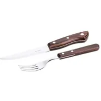 Contacto Steakmesser Jumbo Holzimitat, mit gezahnter klinge, mit extra großem griff aus holzimitat, spülmaschinengeeignet