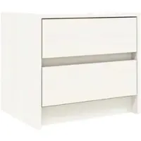Décoshop26 - Nachttisch mit zwei Schubladen 40 x 31 x 35,5 cm Kiefernholz DEC033343