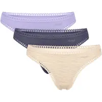 Sloggi String "GO Crush" dehnbare Spitzendetails, Multipack, Cotton-Mix, bequem