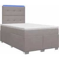 Syfax Boxspringbett mit Matratze Taupe 120 x 200 cm Stoff