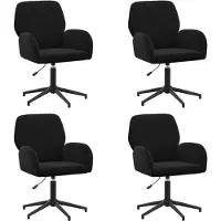 vidaXL Bürostühle 4 Stk. 54 x 55 x 90 cm Schwarz Samt