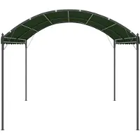 vidaXL Pavillon 4 x 3 x 2,6 m Grün Polyester und Stahl