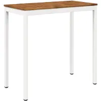 Syfax Gartenbar-Tisch Natürlich und Weiß 108,5 x 55 x 105 cm