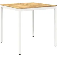 vidaXL Gartenbar-Tisch Weiß 110 x 108,5 x 105 cm Massivholz Akazie